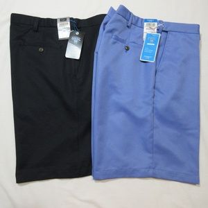 NWT Haggar Flat Front Cool 18 Shorts 36